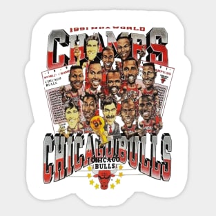 Vintage Chicago Bulls 1991 Championship Shirt Sticker